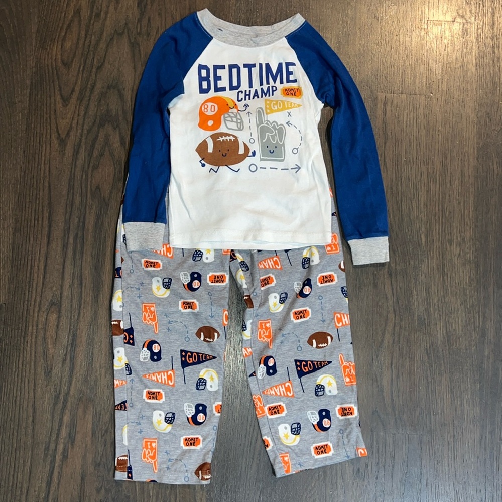 Carter's Boy's 2-Piece Sports Cotton & Poly PJs - Bedtime Champ Size 5t
